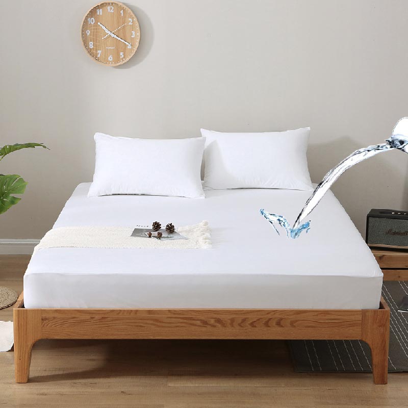Waterproof Bed Fitted Sheet with Elastic Band Replace Mattress Protector for Single Double Bed， Twin Full Queen King Muti Size