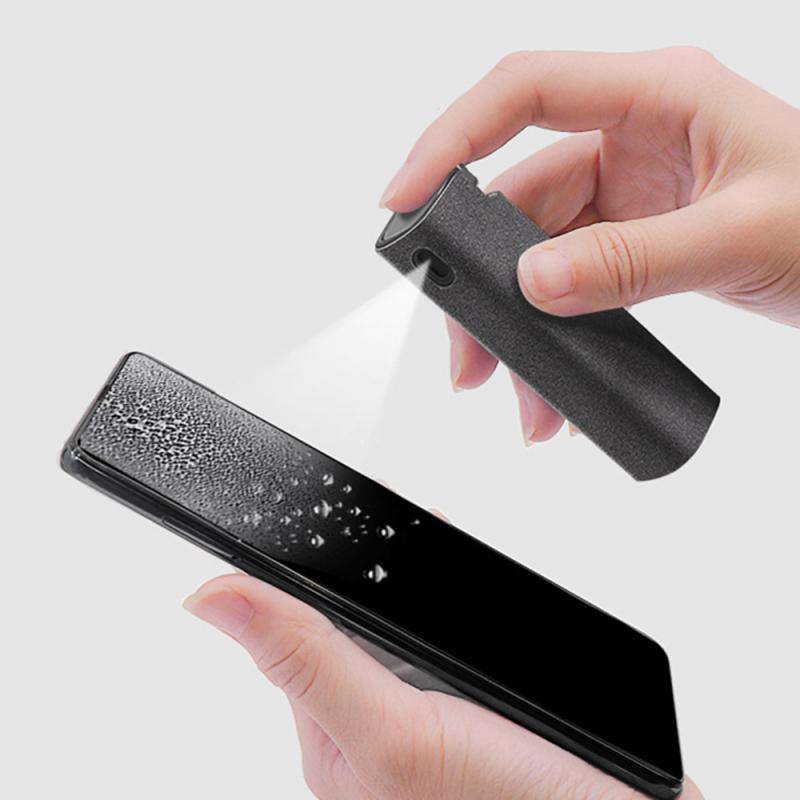Tablet Mobile PC Screen Cleaner Microfiber Cloth Set Cleaning Artifact Storage 2 In 1 Phone Screen Cleaner Spray Glass Cleaner