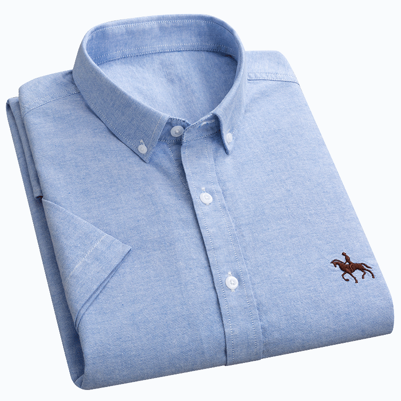 S to 6xl short sleeve  oxford soft comfortable regular fit plus size  summer business men casual shirts