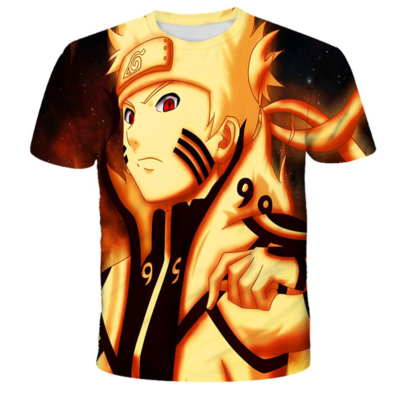 Classic Cartoon Japan Anime Narutos Sport 3D T-shirt Harajuku Kakashi Style Game Kids Clothes  Clothes Kids Size 3-14T