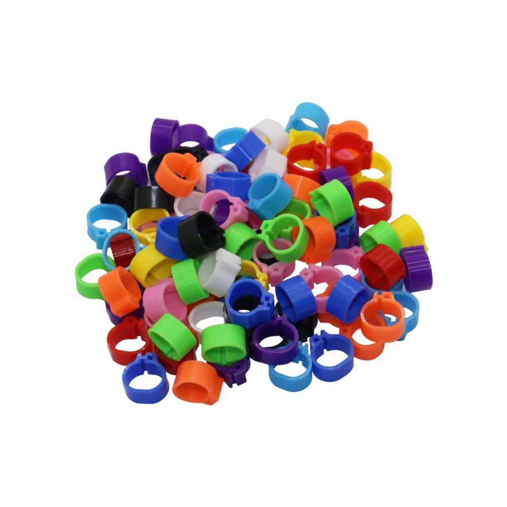 100 Pcs Pigeons Rings 8mm Bayonet Identification Ring Opening Pigeon Ring Color Pigeon Foot Ring Pigeon Supplies Bird Appliances