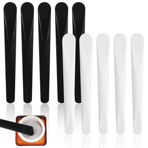 10Pcs Plastic Cosmetic Spatula Reusable Cosmetic Mask Mixing Spoon Spatulas Stick Applicator Beauty Facial Tools for Facial Skin Care DIY Mask Mixing and Sampling Tool
