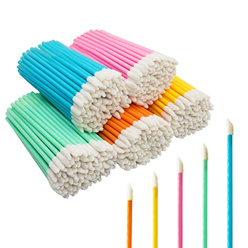 500Pcs/Set Disposable Lip Brushes Make Up Brush Lipstick Lip Gloss Wands Applicator Tool Makeup Beauty Tool Kits (Multi-colored)