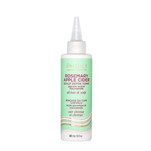 Pacifica Scalp Detox Tonic – Rosemary Apple Cider with Salicylic Acid for Clarifying and Purifying Itchy, Dry Scalp, Vegan & Cruelty-Free, 5 oz