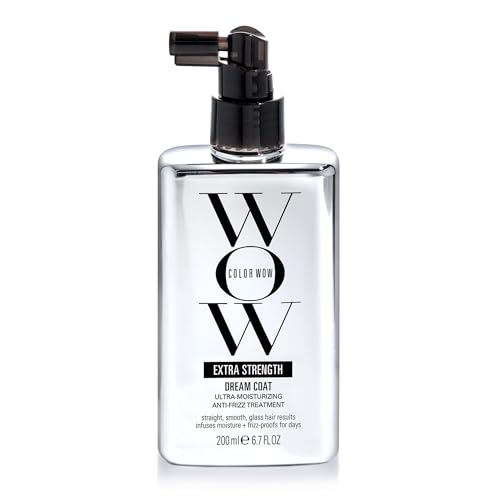 COLOR WOW Extra Strength Dream Coat – Powerful ultra moisturizing, anti humidity treatment for extremely frizz prone hair| glassy smooth, straight + resistant styles up to 3-4 washes