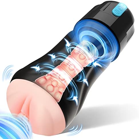 Male Adult Sex Toys for Men, Sucking Male Masturbator Penis Pump with 10 Vibration & 5 Suction,Super Soft TPE Channel Automatic Vibrating Hands Free Male Masturbators Cup Men Sex Toy Machine