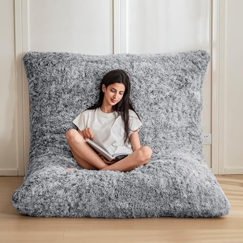 MAXYOYO 3 in 1 Bean Bag Chair, Giant Bean Bag Sofa Bed, Floor Mattress with High-Density Foam Filling, Bean Bag Chair for Adult