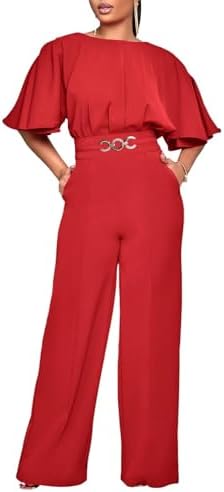 acelyn Elegant Jumpsuit for Women Dressy Sexy Plus Size Wide Leg Pant Suit One Piece Party Outfits