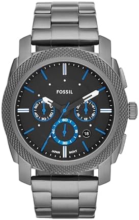Fossil Machine Men's Watch with Stainless Steel or Leather Band, Chronograph or Analog Watch Display