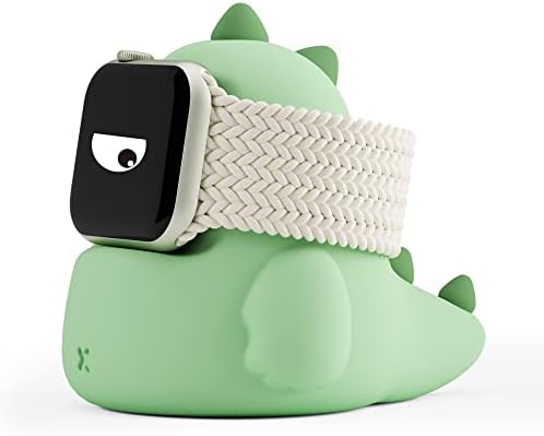 ELETIUO Charger Stand Compatible with Apple Watch Series Ultra2/Ultra/9/8/SE2/7/6/SE/5/4/3/2/1 (49mm,45mm,44mm,42mm,41mm,40mm, 38mm),Dinosaur iWatch Charging Dock,Supports Nightstand Mode,Mint Green
